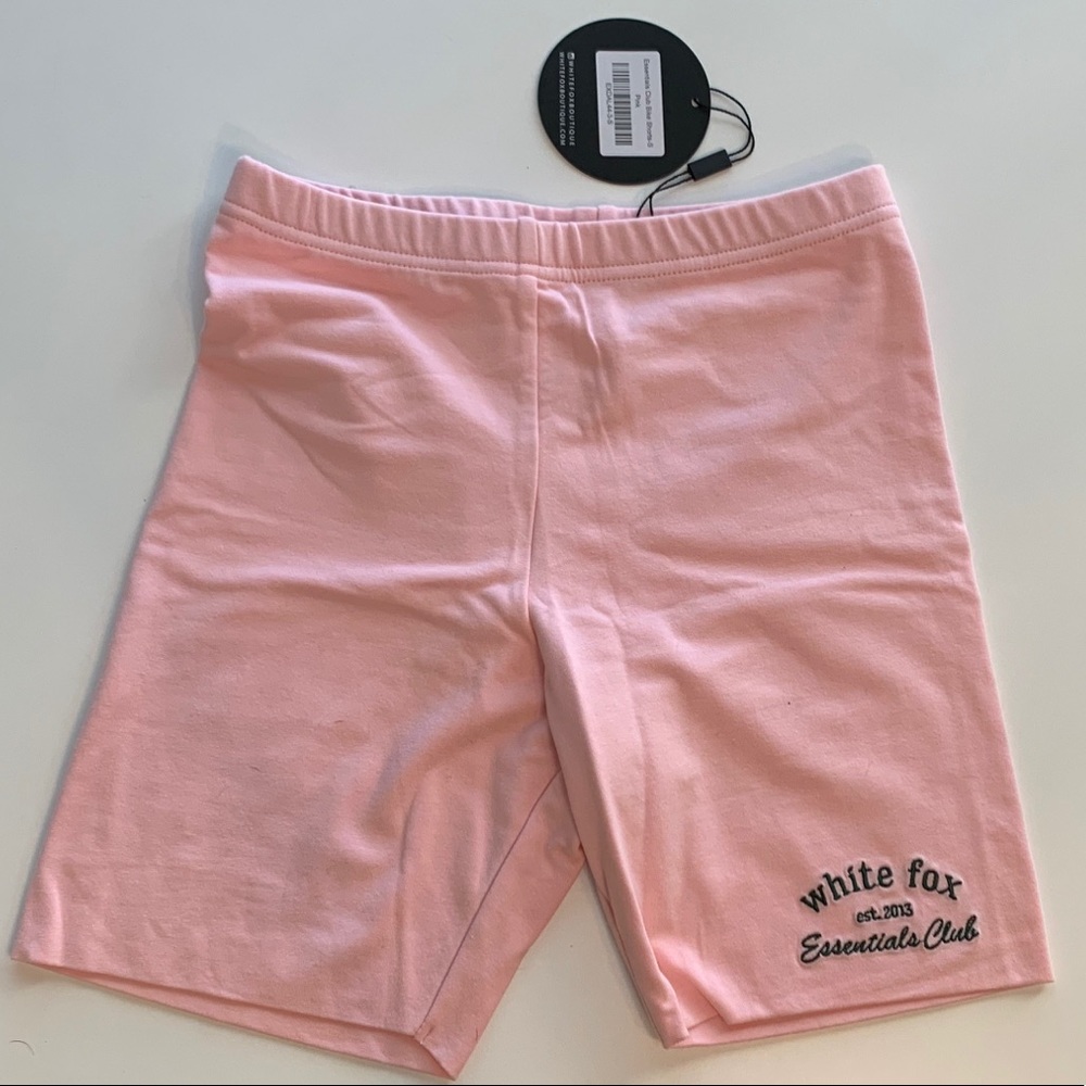 White fox pink bike shorts